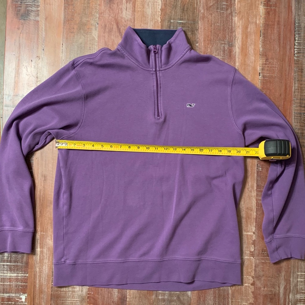Men’s Large Vineyard Vines 1/4 ZIP Purple Pullover